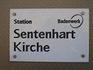 Sentenhart Stationsschild Betonstation