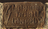 Warntafel der fruehen 1920er Jahre in Leipheim