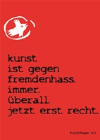 kunst ist gegen fremdenhass